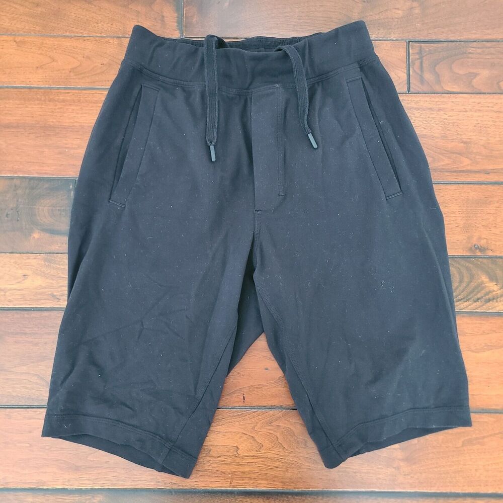 Lululemon Connector Black Shorts Men’s Small S 11” Athletic Sweats Drawstring